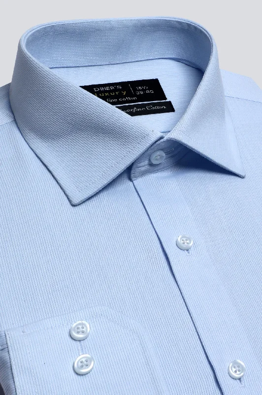 Light Blue Self Formal ShirtBamboo Shirts