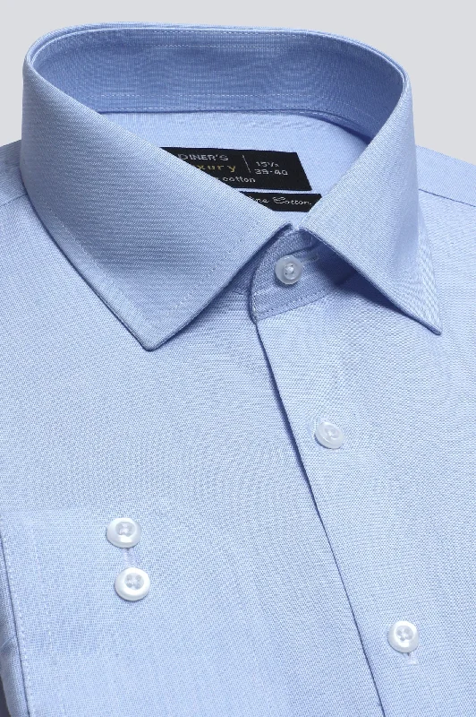 Sky Blue Self Formal ShirtRayon Shirts