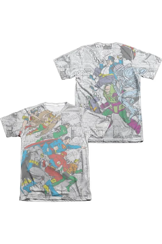 DC Comics Face Off (Front/Back Print) Adult Poly/Cotton Short Sleeve Tee / T-ShirtTie-Dye Short Sleeve Tops