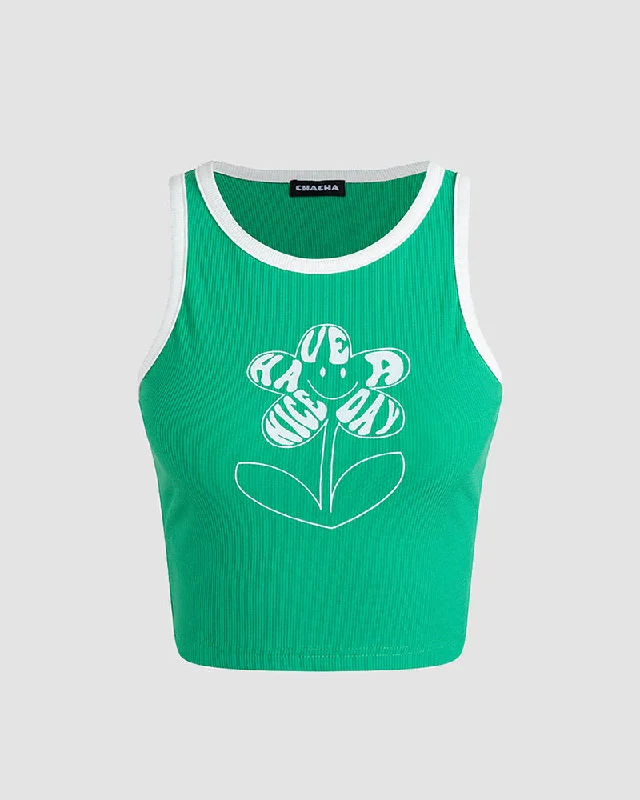 Smiling Bell Flower Tank TopThermal jacket