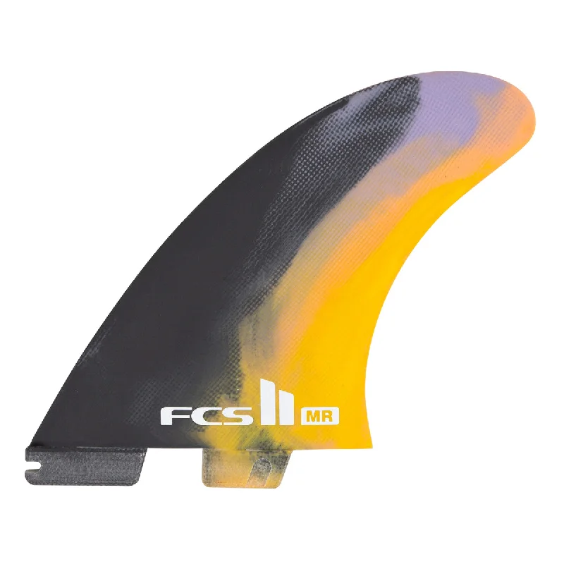 FCS MR PC Twin + Stabiliser Fin Set-Blk/Color Swirl-X-Large