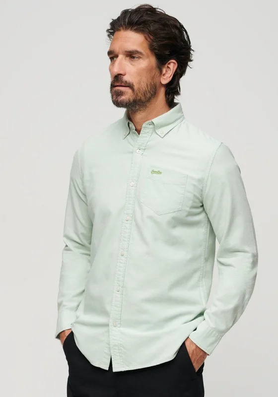 Superdry Cotton Oxford Shirt, Light GreenVelvet Shirts