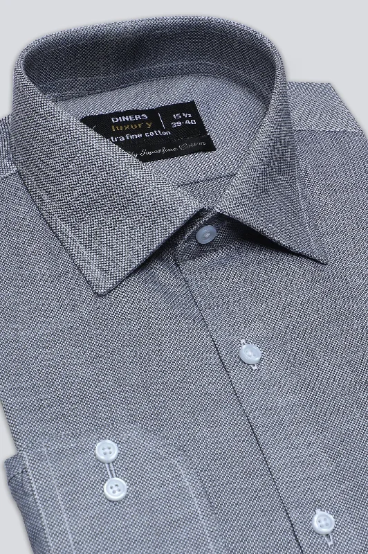 Grey Texture Formal ShirtBranded Shirts