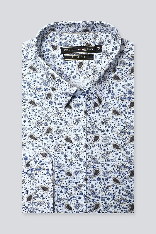 Multicolor Printed Casual Milano ShirtSheer Shirts