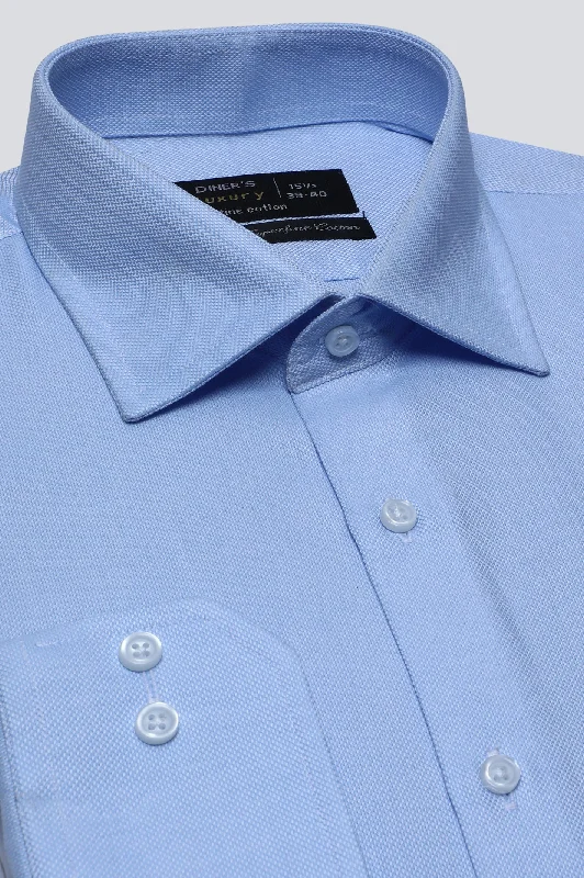 Light Blue Self Formal ShirtHigh-Fashion Shirts