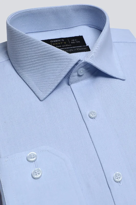 Light Blue Plain Formal ShirtChambray Shirts