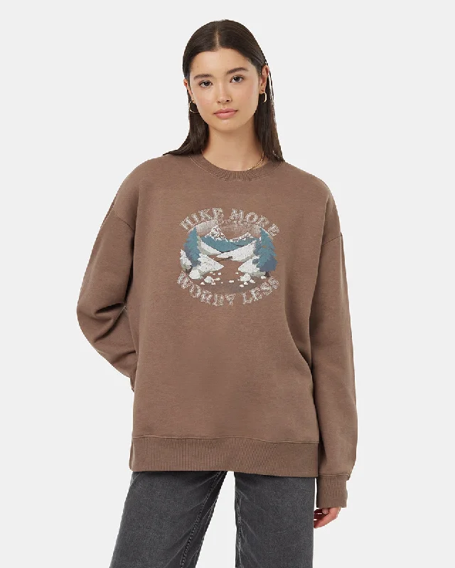 Hike More Oversized CrewCrewneckquality