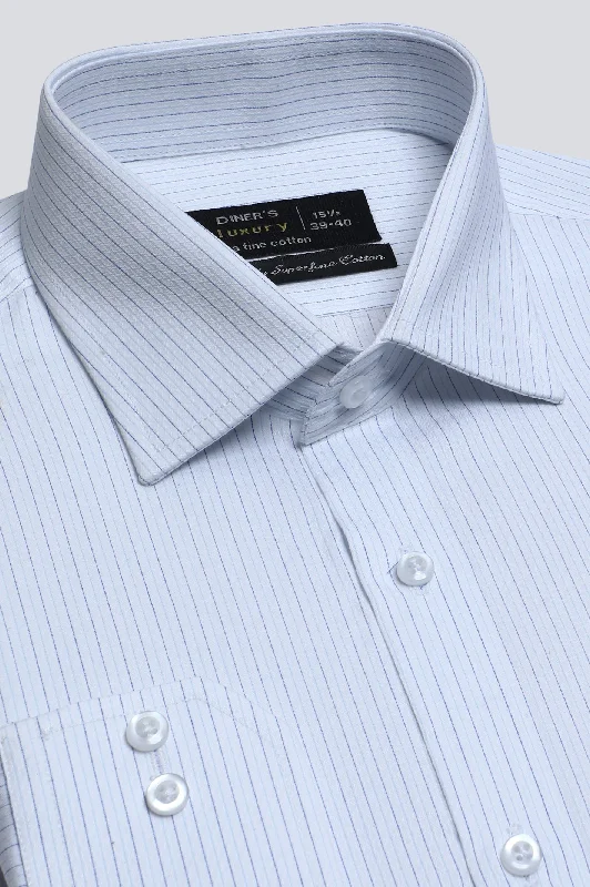 White Pin Stripes Formal ShirtPrinted Shirts