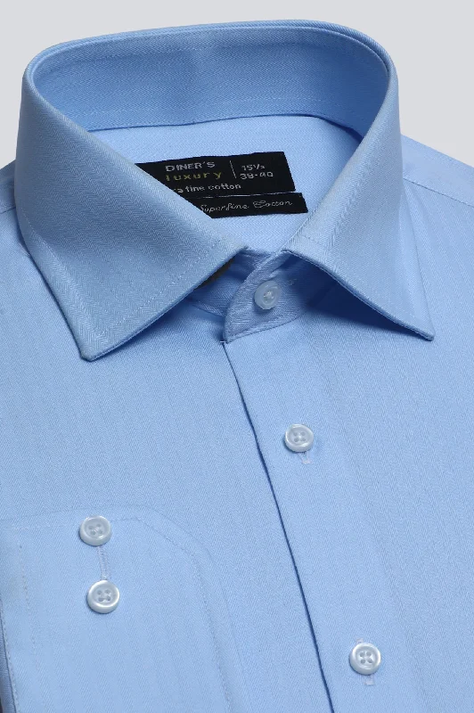 Light Blue Plain Formal ShirtDress Shirts