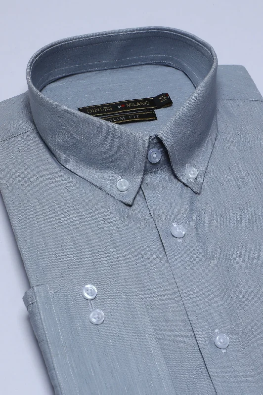 Light Grey Texture Casual Milano ShirtRainproof Shirts