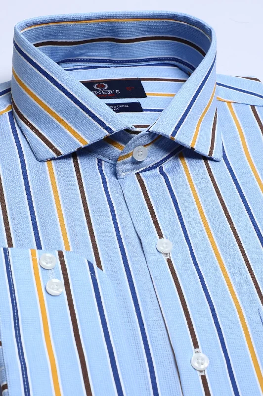 Blue Stripes Formal Autograph ShirtGym Shirts