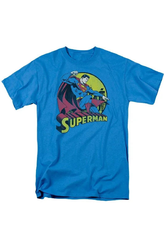 DC Comics Superman Short Sleeve Adult Tee / T-ShirtBoat Neck Short Sleeve Tops