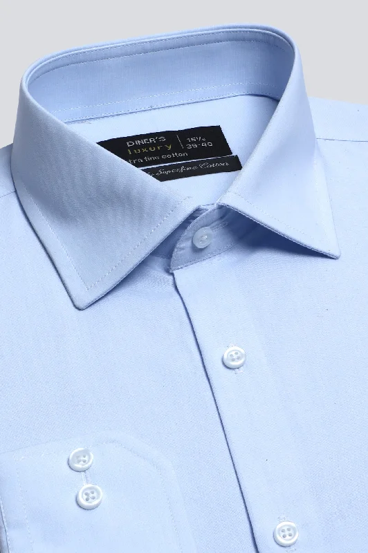 Light Blue Plain Formal ShirtWool Shirts