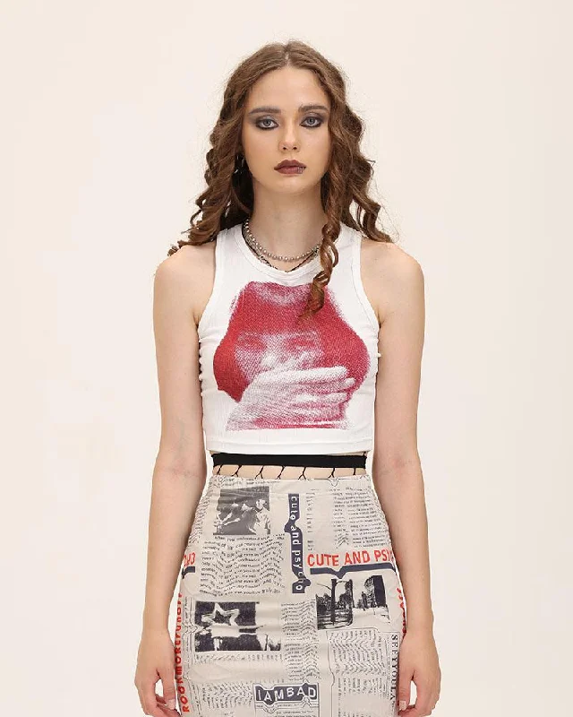 Touch Imprint Cropped Tank TopOutdoor tank