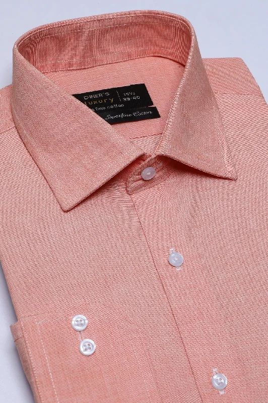 Peach Texture Formal ShirtButton-Up Shirts