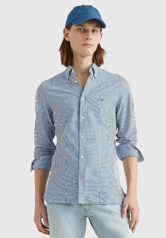 Tommy Hilfiger 1985 Pinstripe Shirt, Cloudy BlueBeaded Shirts