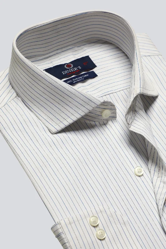 White Pinstripe Formal Autograph ShirtYoga Shirts