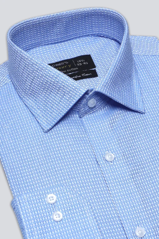 Light Blue Texture Formal ShirtCollege Shirts