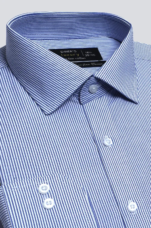 Blue Pin Stripe Formal ShirtPlush Shirts