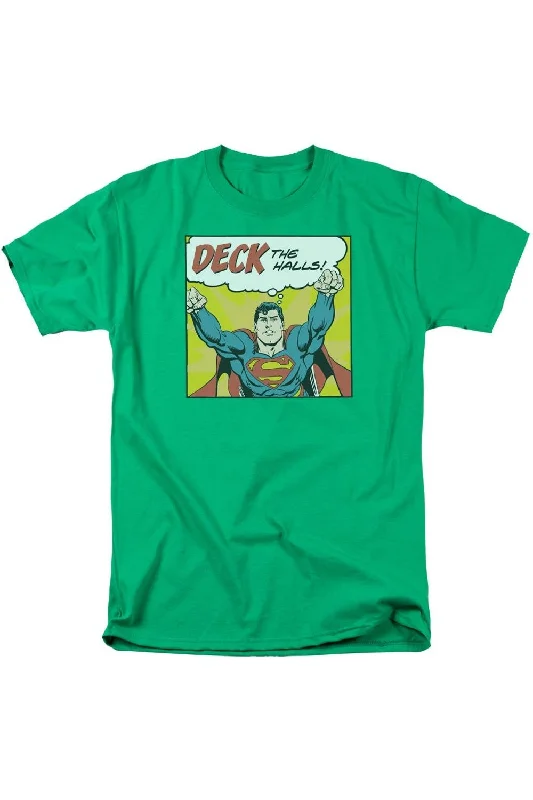 DC Comics Deck The Halls Short Sleeve Adult Tee / T-ShirtFishing Short Sleeve Tops