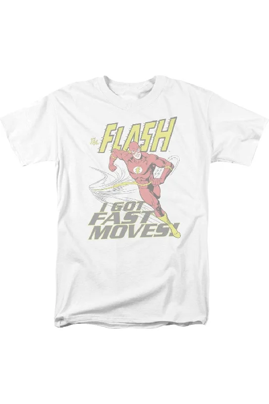 DC Comics Flash Fast Moves Short Sleeve Adult Tee / T-ShirtPerformance Short Sleeve Tops