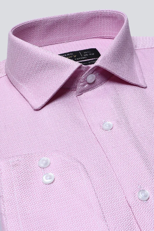 Pink Self Formal ShirtGlitter Shirts