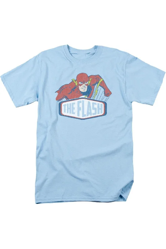 DC Comics Flash Flash Sign Short Sleeve Adult Tee / T-ShirtOff-Shoulder Short Sleeve Tops