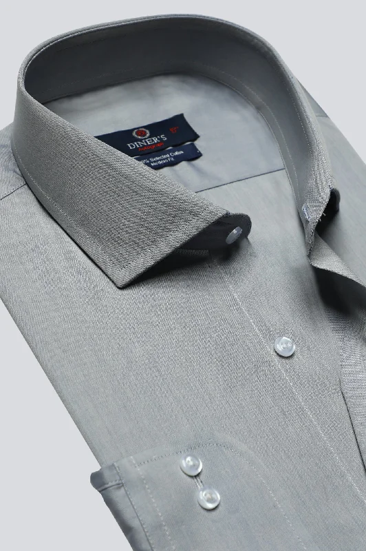 Light Grey Plain Formal Autograph ShirtRainproof Shirts