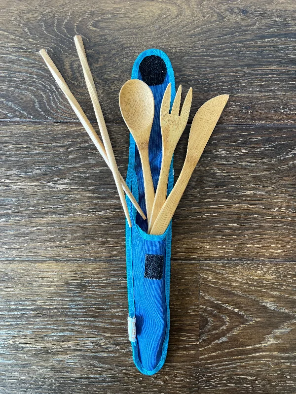 Stop Trashing Waves Bamboo To-Go Cutlery Set