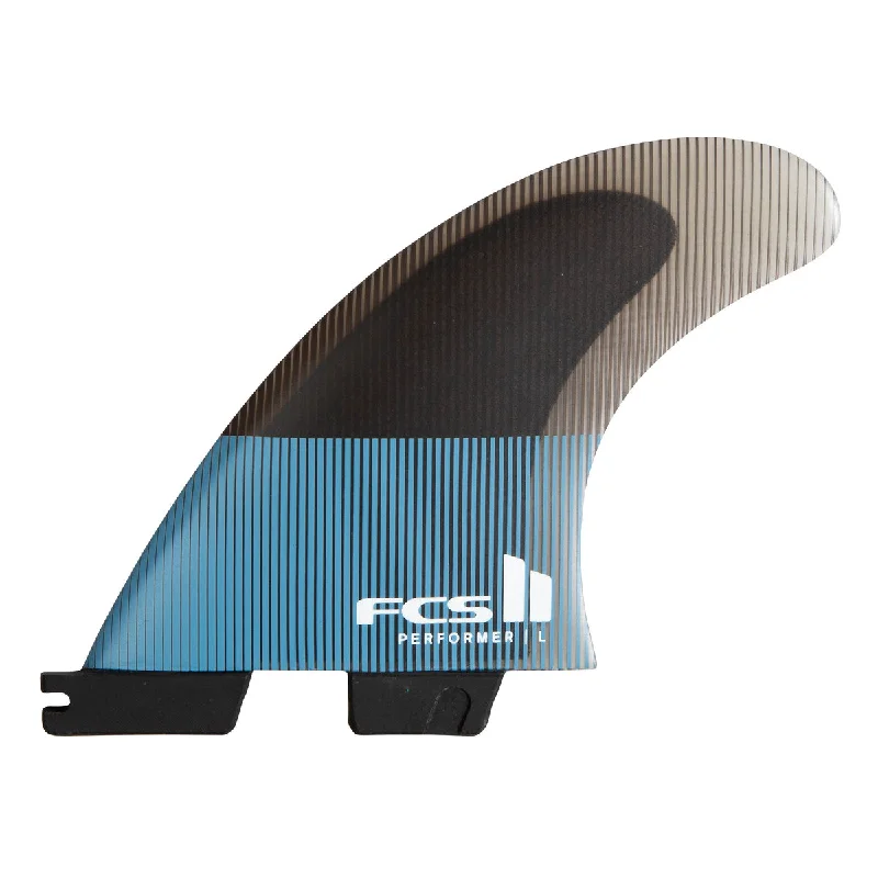 FCS II Performer PC Quad Fin Set-Tranquil Blue-Large