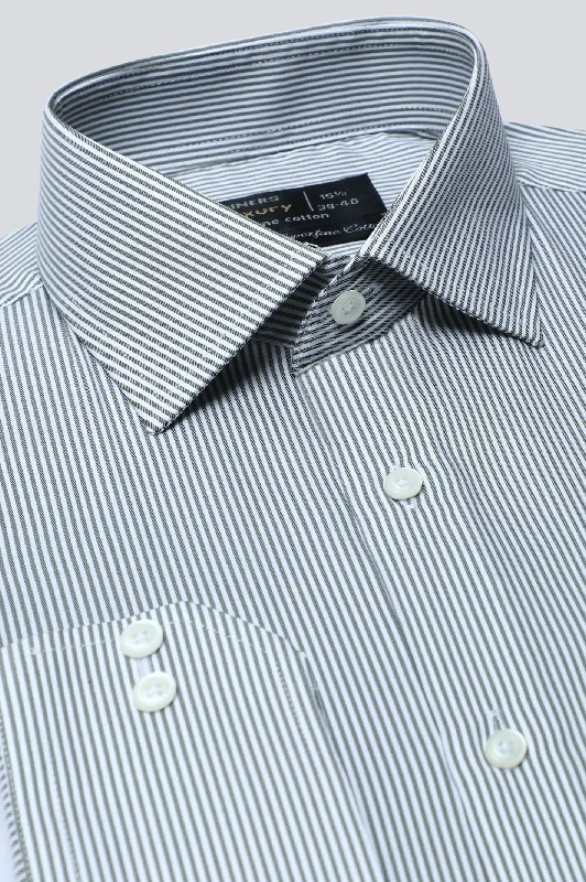 Olive Stripe Formal ShirtCycling Shirts