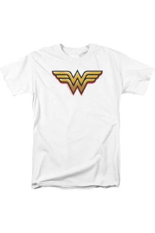 DC Comics Wonder Woman Airbrush Ww Short Sleeve Adult Tee / T-ShirtOrganic Cotton Short Sleeve Tops