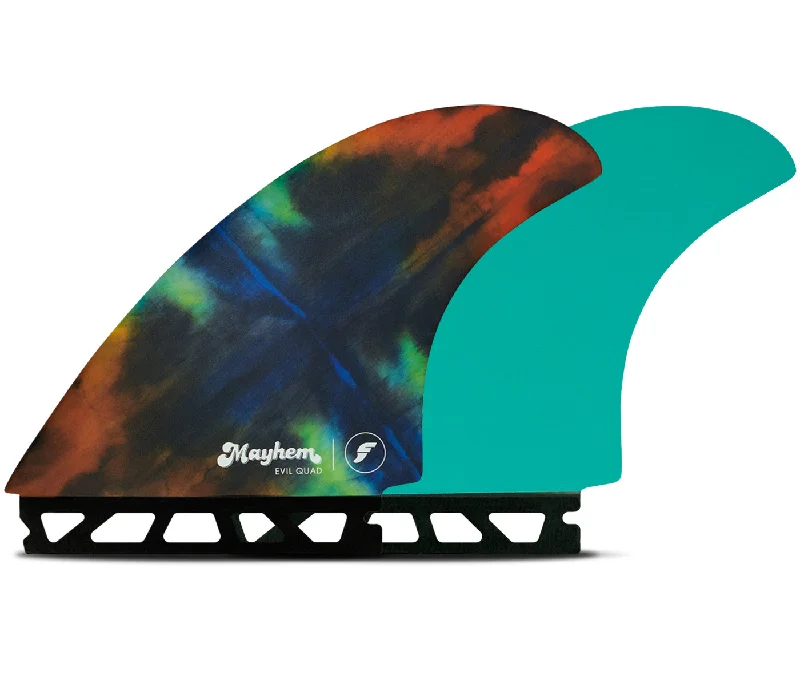 Futures Mayhem Evil Quad Fin Set-Rainbow-Medium