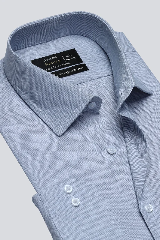 Light Blue Texture Formal ShirtSilk Shirts