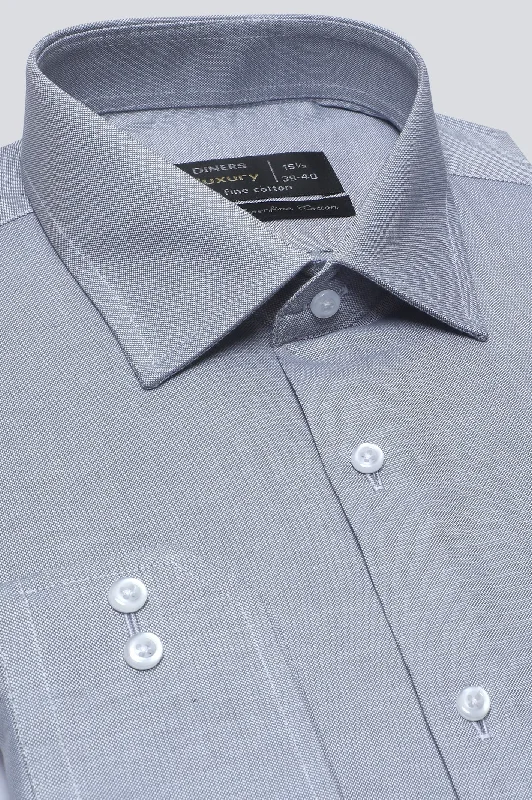 Light Grey Self Formal ShirtLuxury Shirts